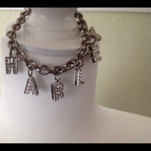 HARLEY Rhinestone Studded Charm Bracelet all sizes
